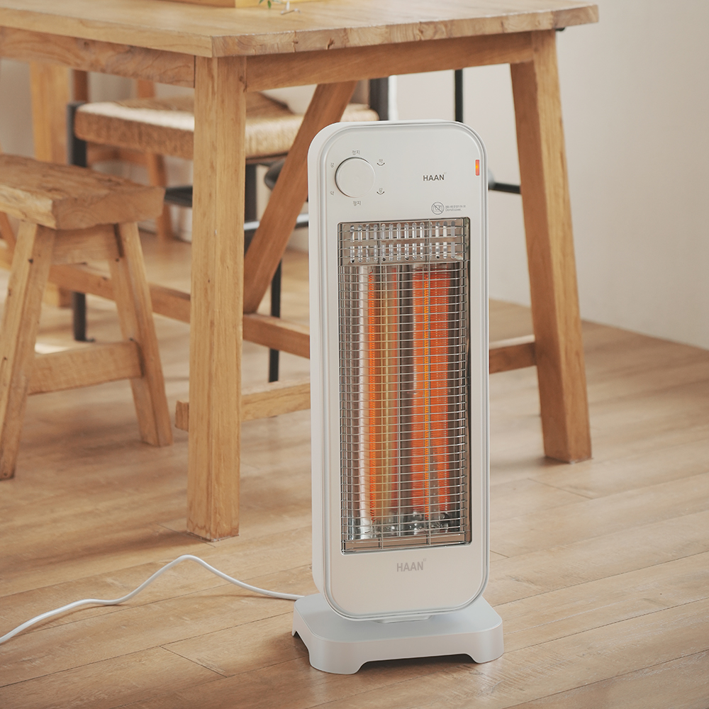 한경희 자동좌우회전 프리미엄 2단 카본 전기히터 HAAN-Q3500 화이트