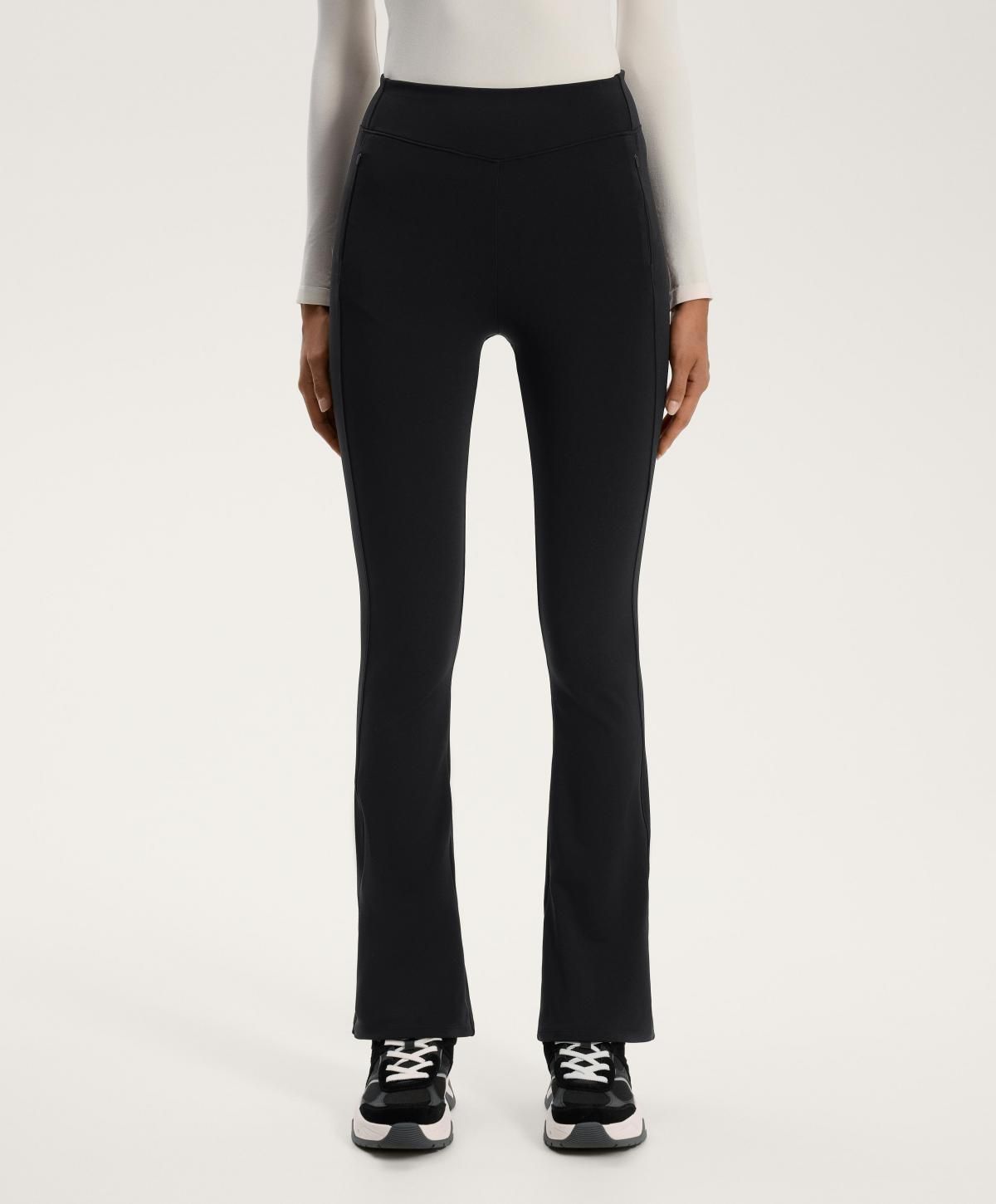 오이쇼 테크니컬 기모 플레어 하이웨이스트 팬츠 4019/230 BLACK - 상품 이미지