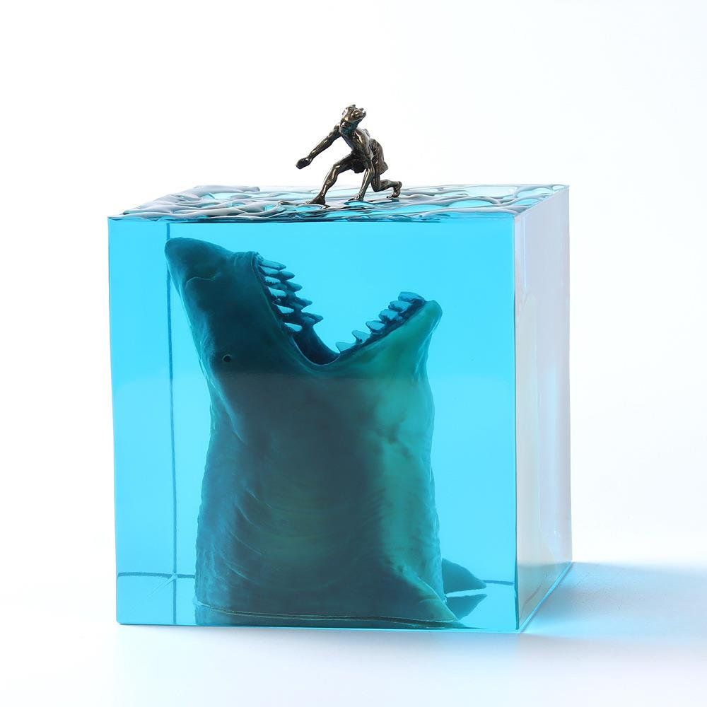 상어 무드등 인테리어 장식 탁상 감성 소품 다이버 서퍼 - 상세 이미지 4