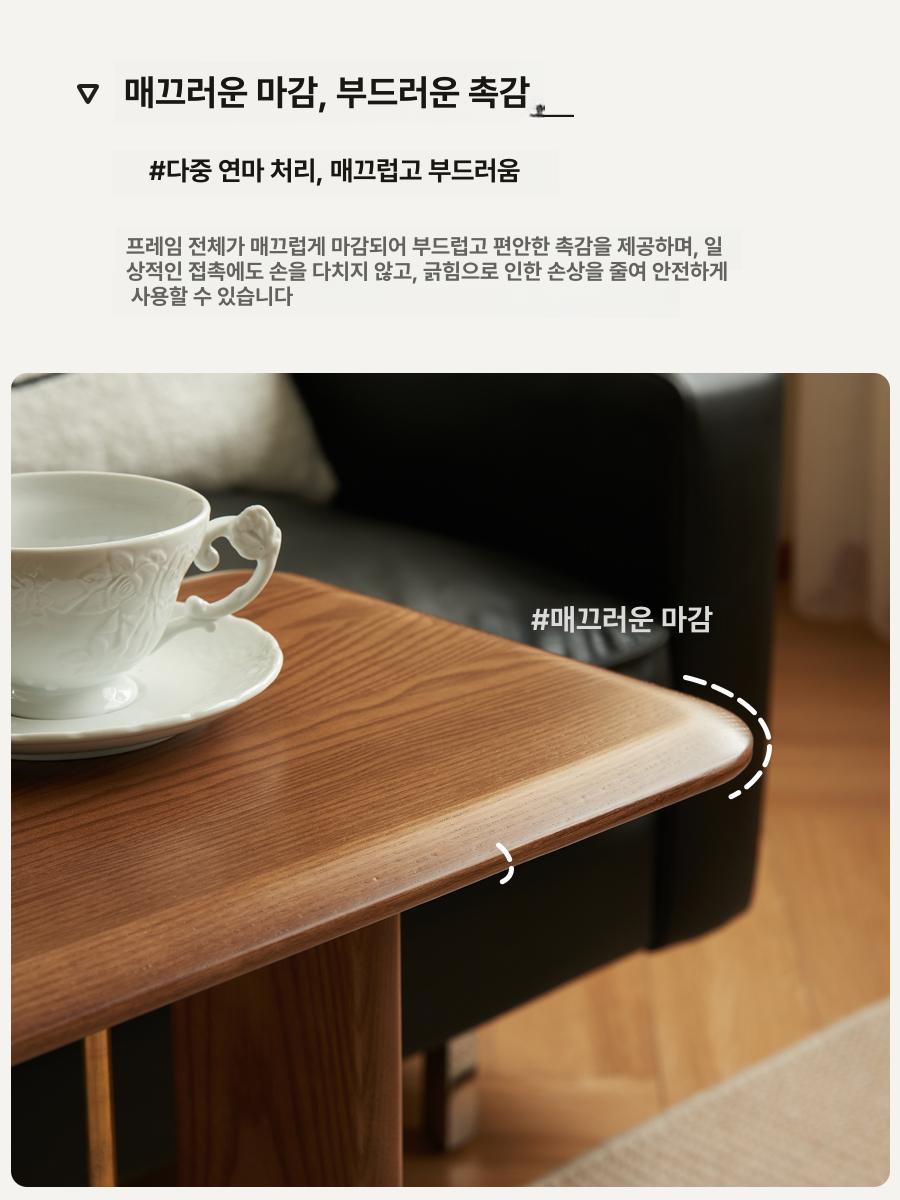 나무 소파 엔틱 체리 쇼파 나무 거실 사이드테이블 호두 피아노 테이블 - 상세 이미지 4