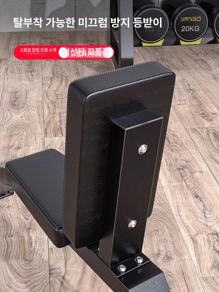 숄더프레스 벤치 운동 돗자리 팔꿈치 삼두근 이동식 블랙 타원형 - 상세 이미지 4