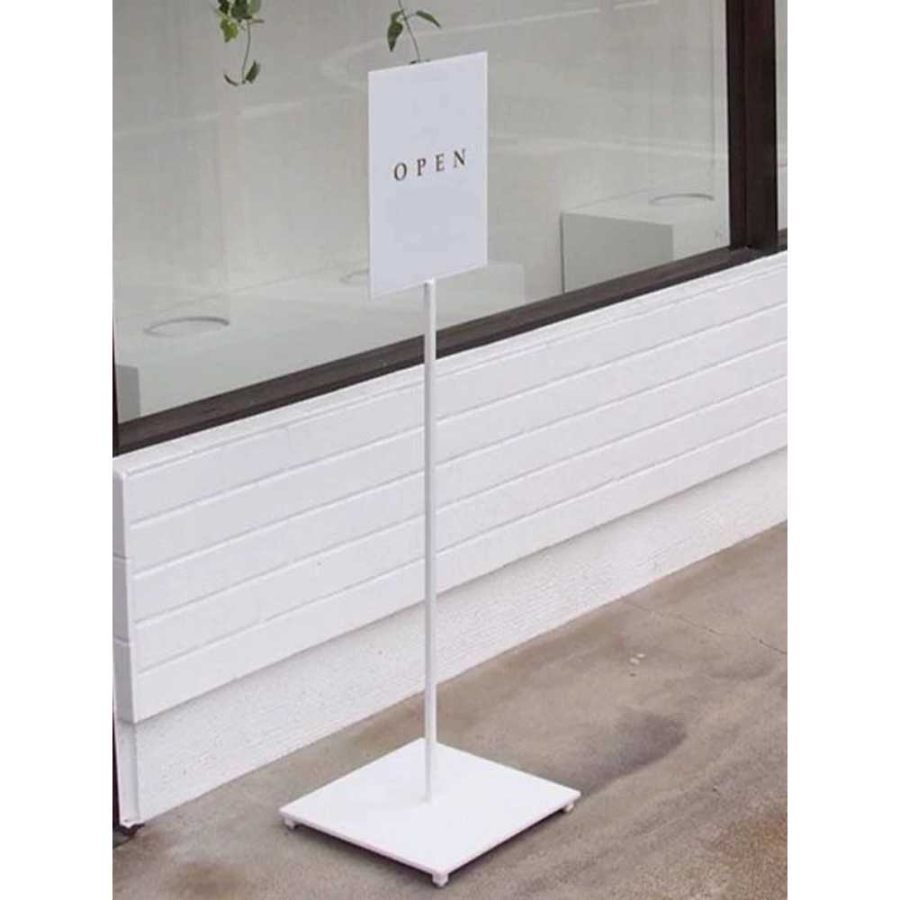 스텐 원형 철제 간판 방향판 인테리어 광고 매장용 화이트 30x120cm - 상세 이미지 2