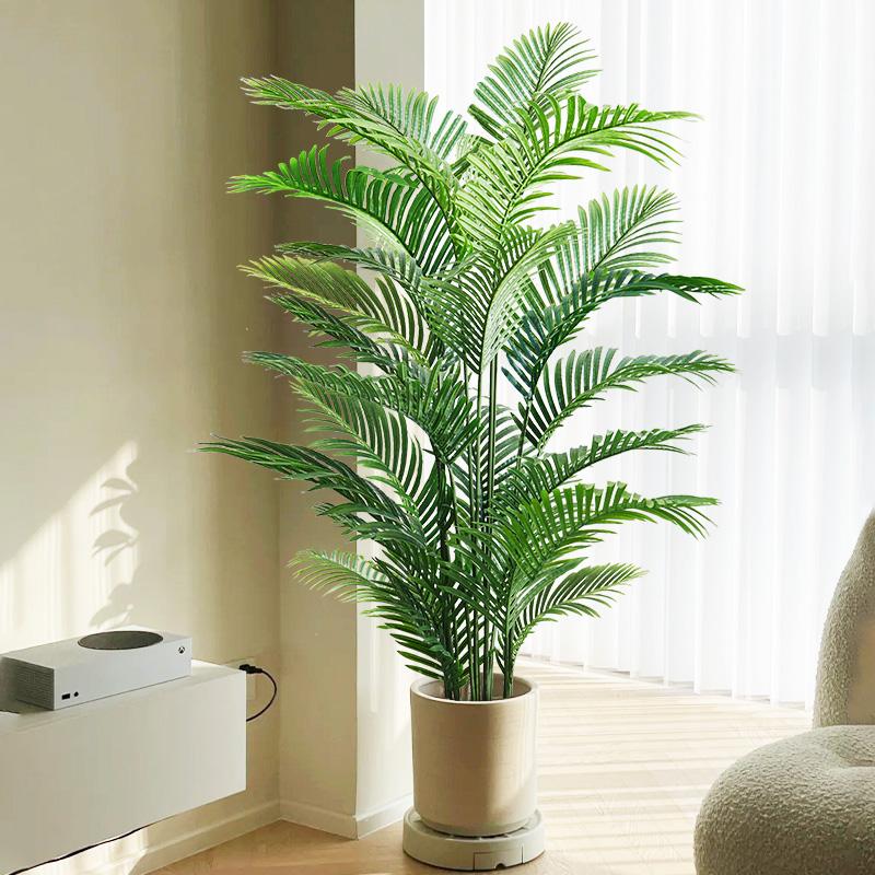 인공 야자수 식물 장식 열대 바닥 나무 잎 가짜 모조 집 70cm 광대형 - 상세 이미지 4