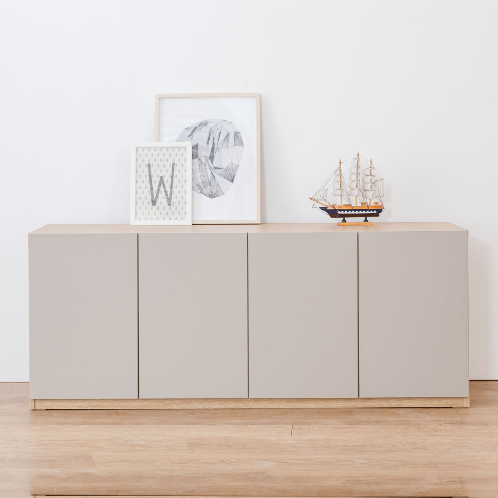 부기 거실장 1600 화이트 높은 티비다이 TV장