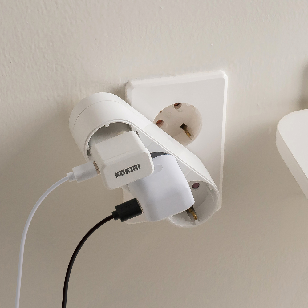 국산 플라이토 선없는 3구 멀티탭 콘센트 휴대용 안전한 T자형 일자형 플러그 - 상세 이미지 4