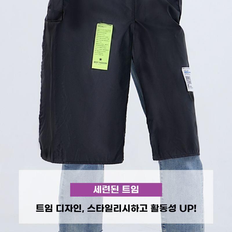 미용사 방수 앞치마 남녀 공용 작업복 대형 포켓 분리형 - 상세 이미지 4