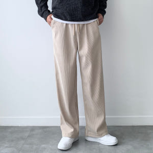 [1+1] 남자 코듀로이 바지 밴딩 와이드팬츠 착용 후기 | 사이즈/핏 총정리 - 상품 이미지 3