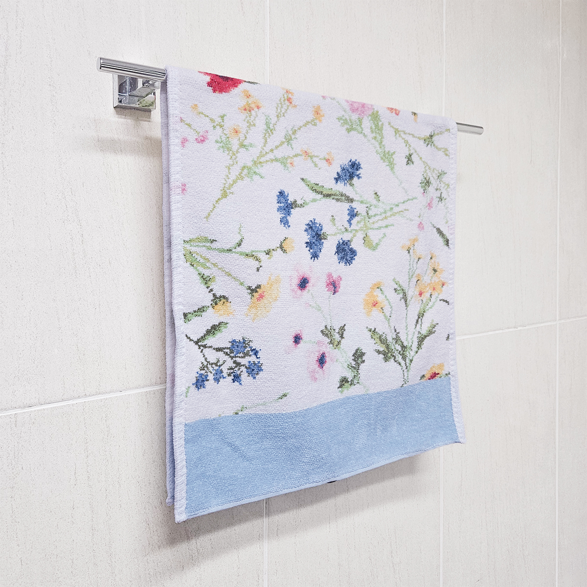 훼이라 플라워메도우 게스트타월 파스텔블루 37x80cm 독일직수입 먼지없는 프리미엄 애착수건 - 상세 이미지 2