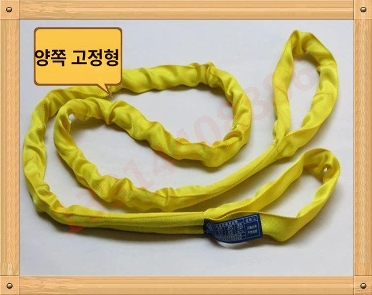 라운드 실링바 와이어 기장 양쪽 화물차아대 리프팅 하역 견인바 실링 견인 로프슬링 슬링바 3t 6m 양쪽끝버클 단일 스트립 - 상세 이미지 3
