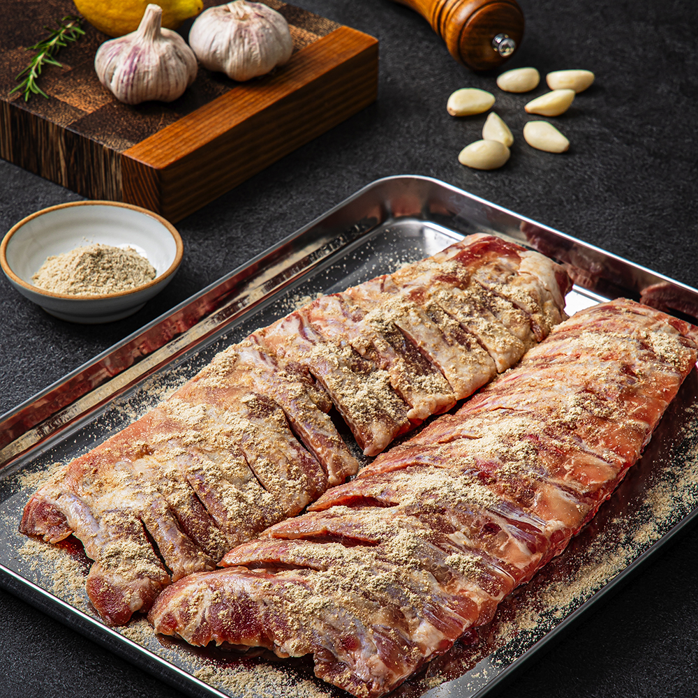 립스터 숙성 시즈닝 쪽갈비 등갈비 550g 3팩 세트 캠핑용 홈파티 바베큐 야식 술안주 이미지 6