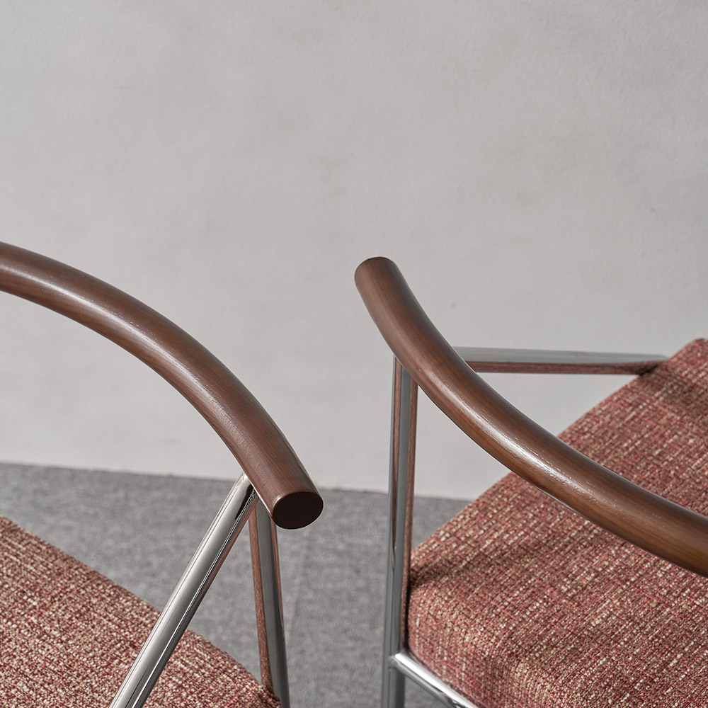 1+1 로메 패브릭 트렌드 패턴 디자인 카페 식탁 의자 NDD015C