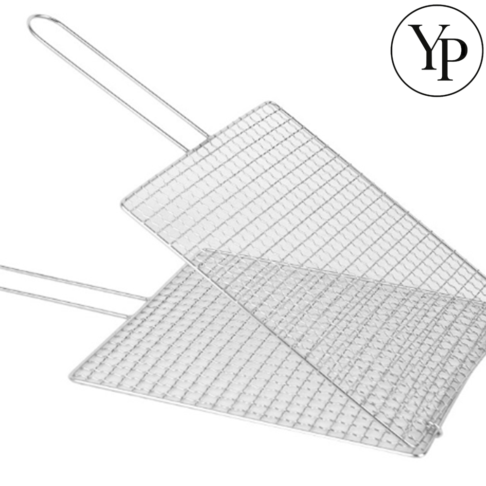고급 조리 석쇠 양면 사각 스텐 그릴망 숯불 그릴
