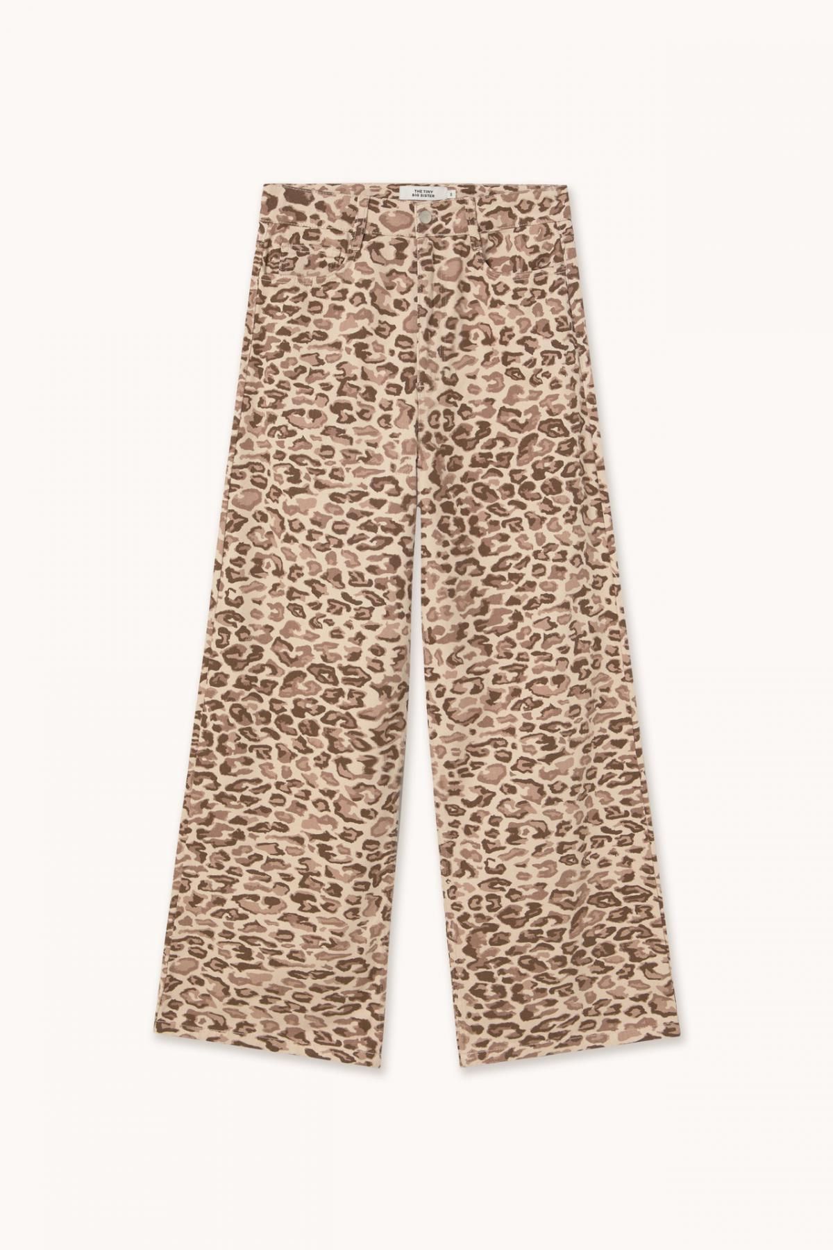 타이니코튼 다크바닐라 애니멀프린트 와이드핏 롱 팬츠 AW25-651R01 DARK VANILLA - 상품 이미지