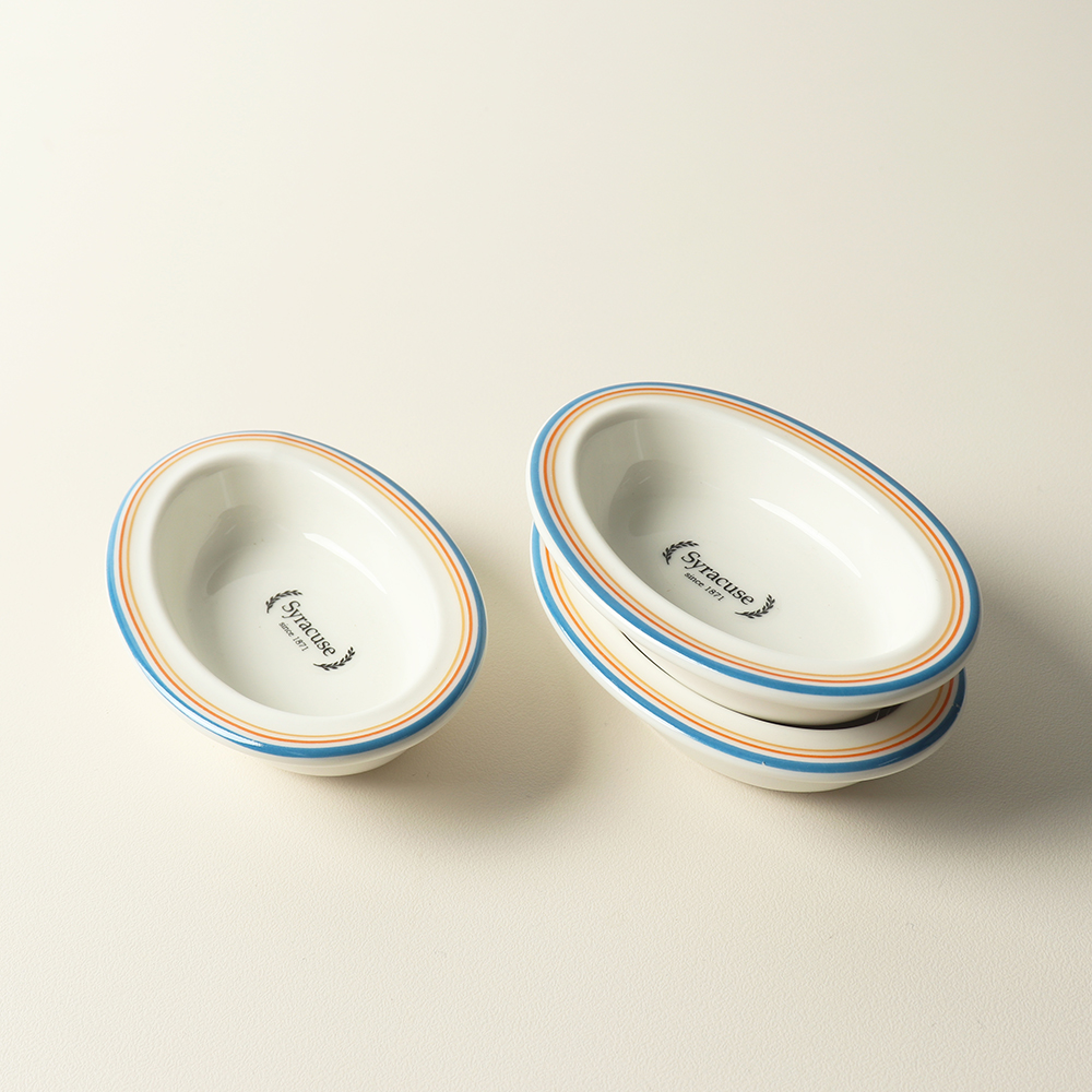 집들이선물 시라쿠스 메이플 타원 소스볼 종지 3개, 10cm, 코지블루 - 상품 이미지
