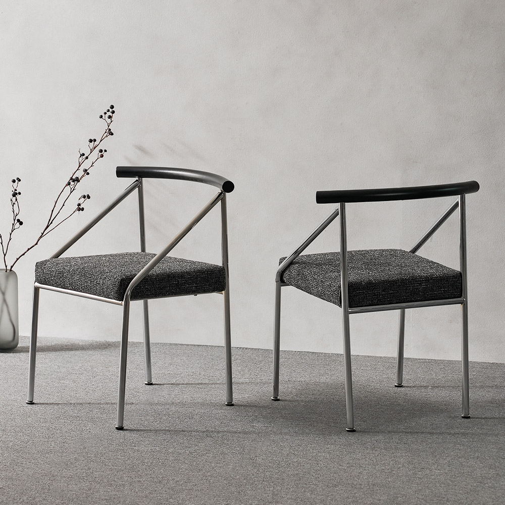 1+1 로메 패브릭 트렌드 패턴 디자인 카페 식탁 의자 NDD015C