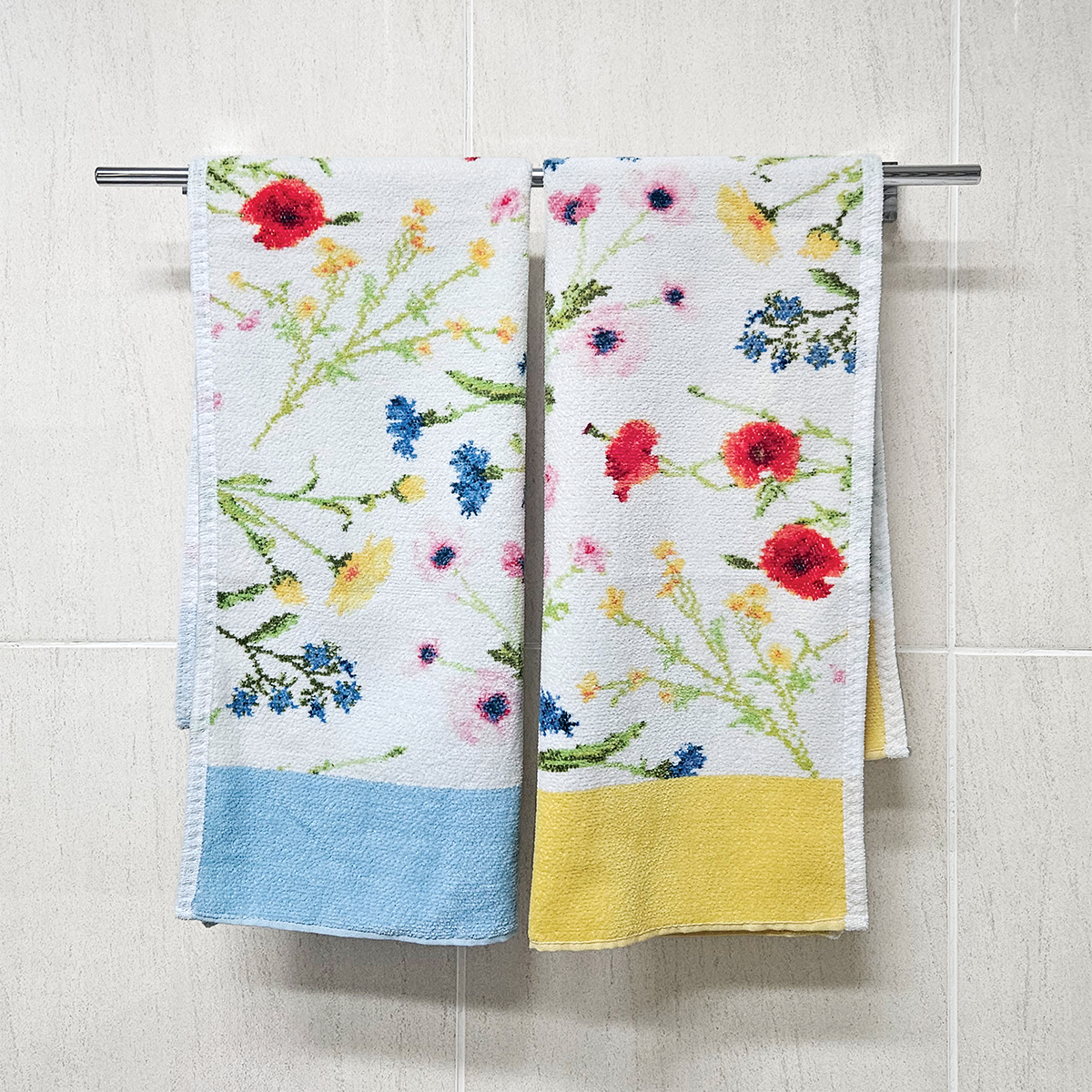 훼이라 플라워메도우 게스트타월 노랑 37x80cm 독일직수입 먼지없고 부드러운 프리미엄 애착수건 - 상세 이미지 3