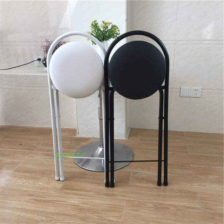 바텐의자 접이식 철제 의자 바테이블 바스툴 60cm 블랙 보드표면 - 상세 이미지 3