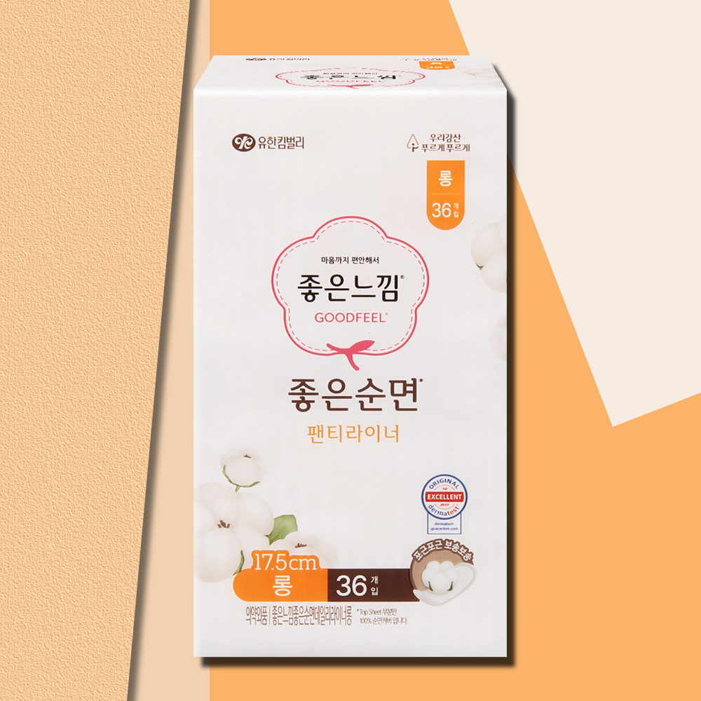 좋은느낌 좋은순면 팬티라이너 롱 36매 1팩  