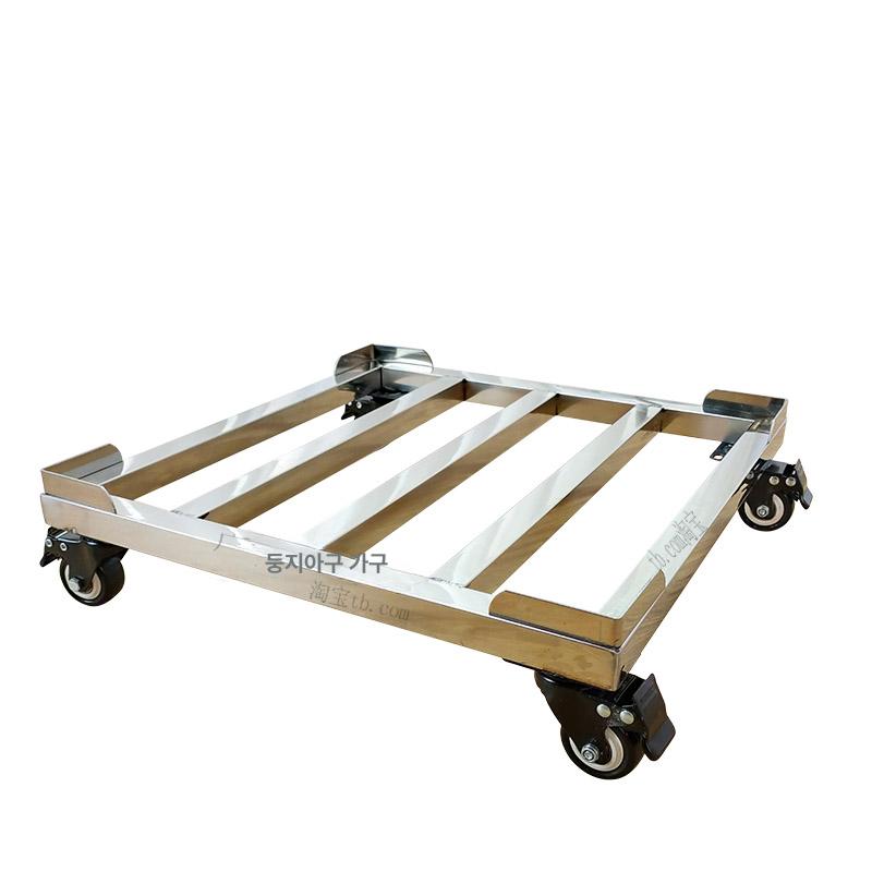 스텐받침대 바퀴 이동식 업소 선반 주방 낮은 다이 45x45x10 - 상세 이미지 5