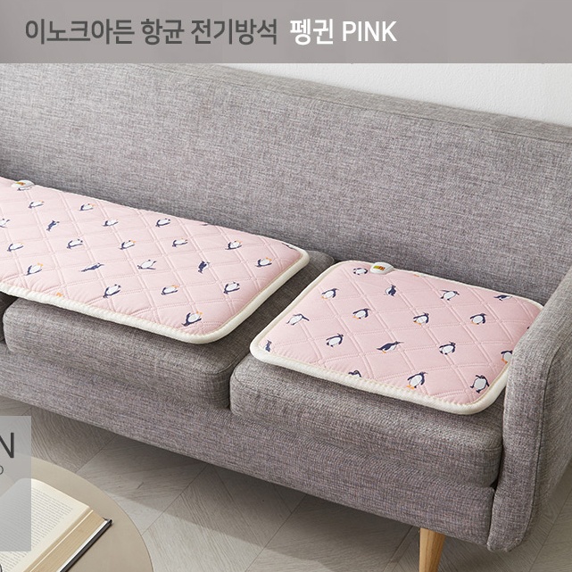 쇼파온열매트 항균 2인용전기방석 CP200 펭귄핑크 - 상세 이미지 3