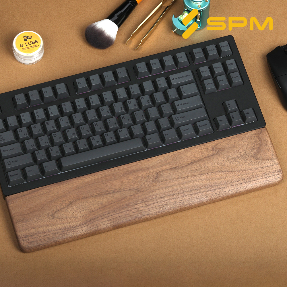 SPM 원목 키보드 팜레스트 손목받침대 호두나무, PT80 36.5CM - 상품 이미지