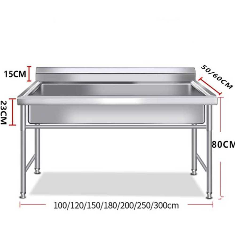 스텐 대형 개수대 싱크대 주방 식당 업소용 설거지 1200x600x800mm - 상세 이미지 5