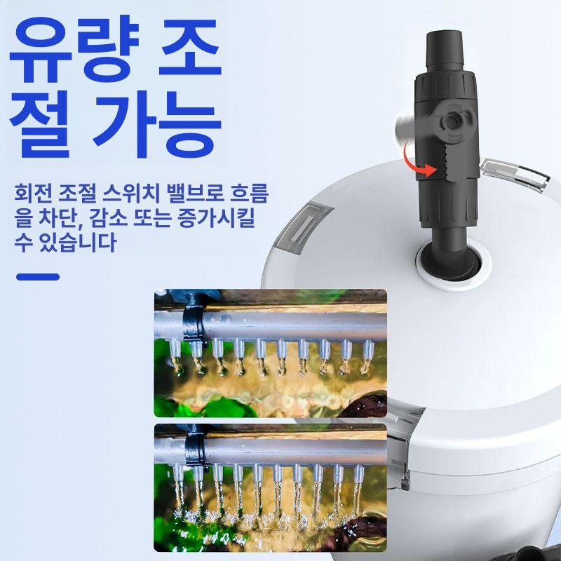 연못 필터 여과기 양어장 정화기 녹조제거 정수 어항 HW602 무동력 화이트 12cm - 상세 이미지 3