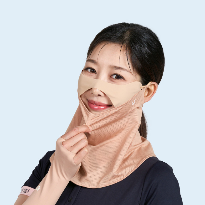 더블로 마스크 골프 낚시 테니스 등산 사이클 자외선차단 UV차단 쿨링 얼굴 햇빛가리개 사진 2