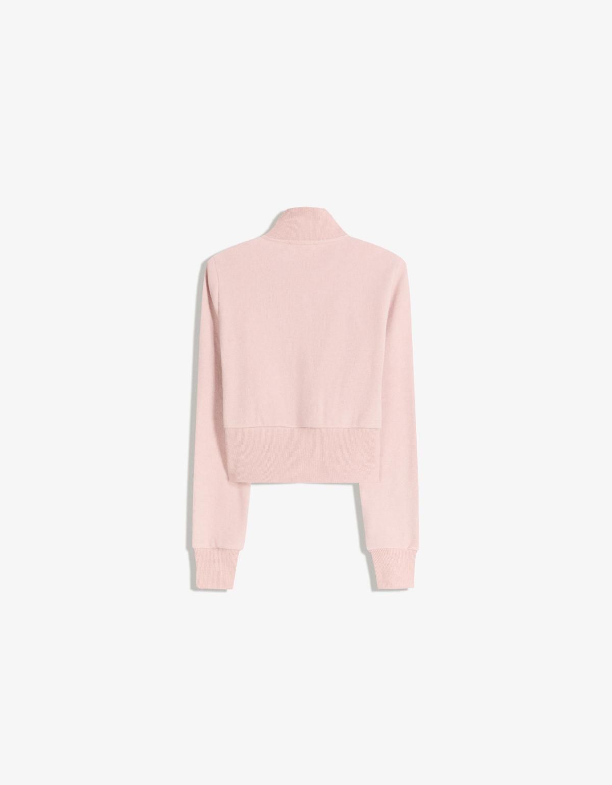 버쉬카 페일핑크 크롭 집업 스웨트셔츠 7006/360 PINK - 상세 이미지 2