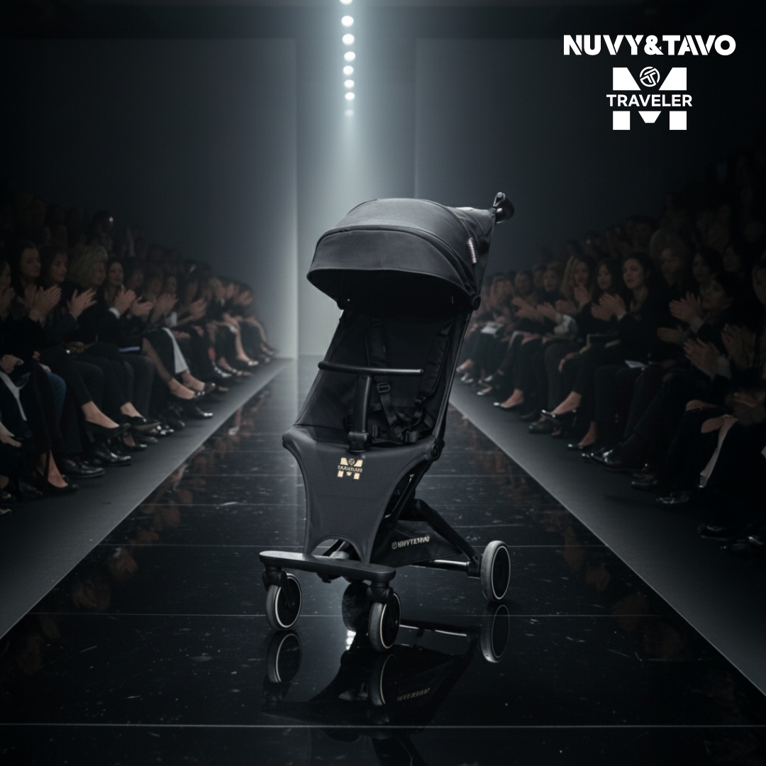 [누비앤타보] NUVY 트래블러M 여행용 트라이크 초경량 기내반입형 폴딩 블랙