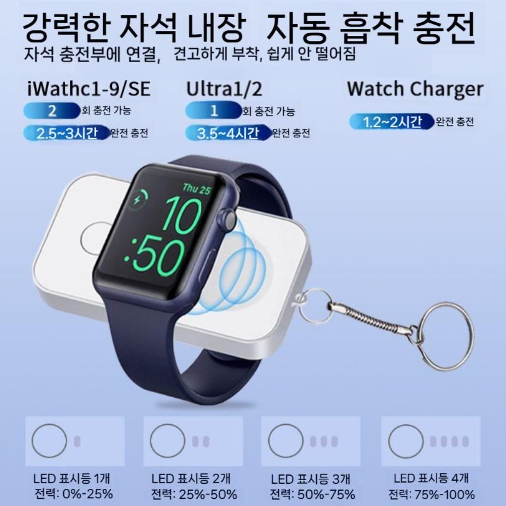 애플워치11 울트라3 se3 충전기 휴대용 고속 충전 무선 보조 배터리 - 상세 이미지 3
