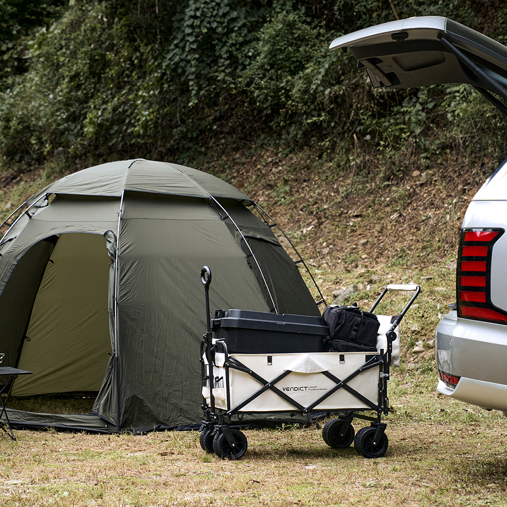 벤딕트 웨건 캠핑웨건 카트 접이식 캐리어 수레 외건 폴딩 대형 오픈형 로버 베이직패키지
