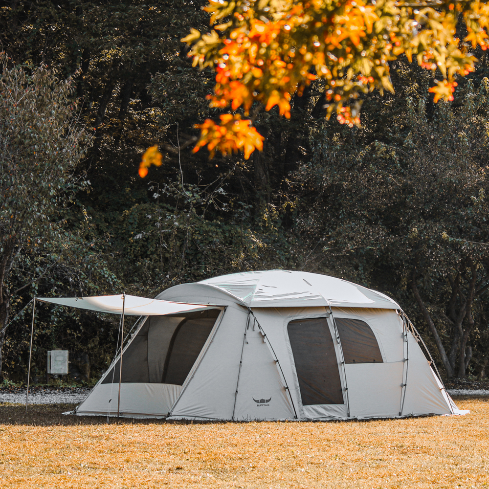 버팔로 리빙쉘 텐트 장박 감성 글램핑 블랙코팅 대형 패밀리 돔텐트 L1라운지
