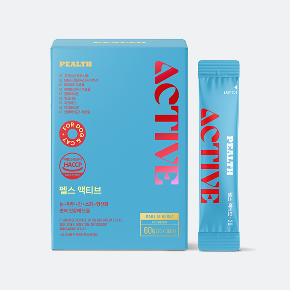 펠스 액티브 강아지 고양이 눈 피부 간 소화 항산화 면역 영양제 30포, 2개 - 상세 이미지 2