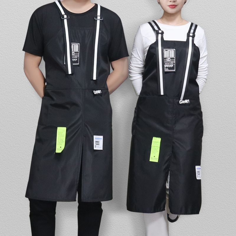 미용사 방수 앞치마 남녀 공용 작업복 대형 포켓 분리형 - 상세 이미지 2