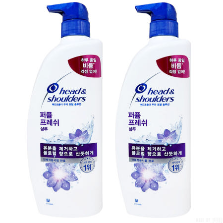 헤드앤숄더 퍼퓸 프레쉬 두피 토탈 솔루션 샴푸 플로럴프루티향 800ml 2개