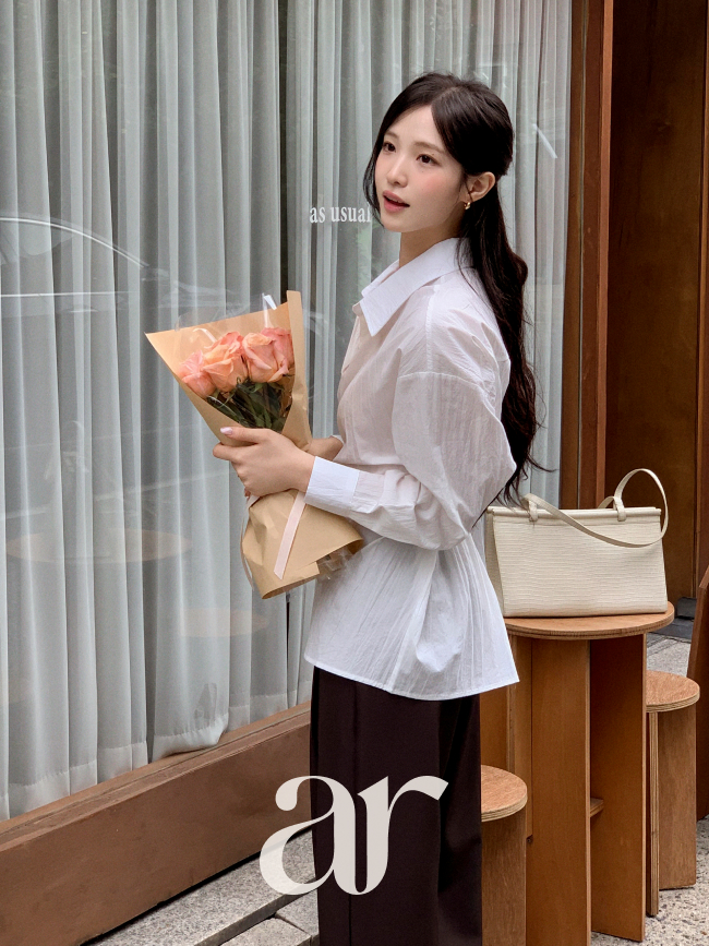 렌무아 꼬임 랩 셔츠 블라우스 bs8463 - 상세 이미지 3