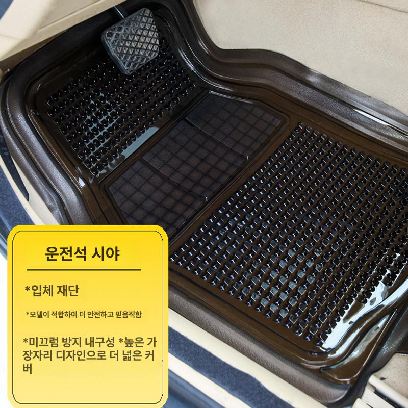 차량용 실리콘 매트 방수 방지 블랙 미끄럼 바닥 패드 드림 티블랙 운전석 1개 - 상세 이미지 3