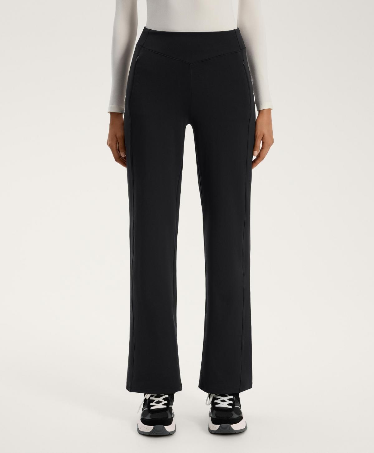 오이쇼 테크니컬 기모 하이웨이스트 스트레이트 팬츠 4011/230 BLACK - 상품 이미지