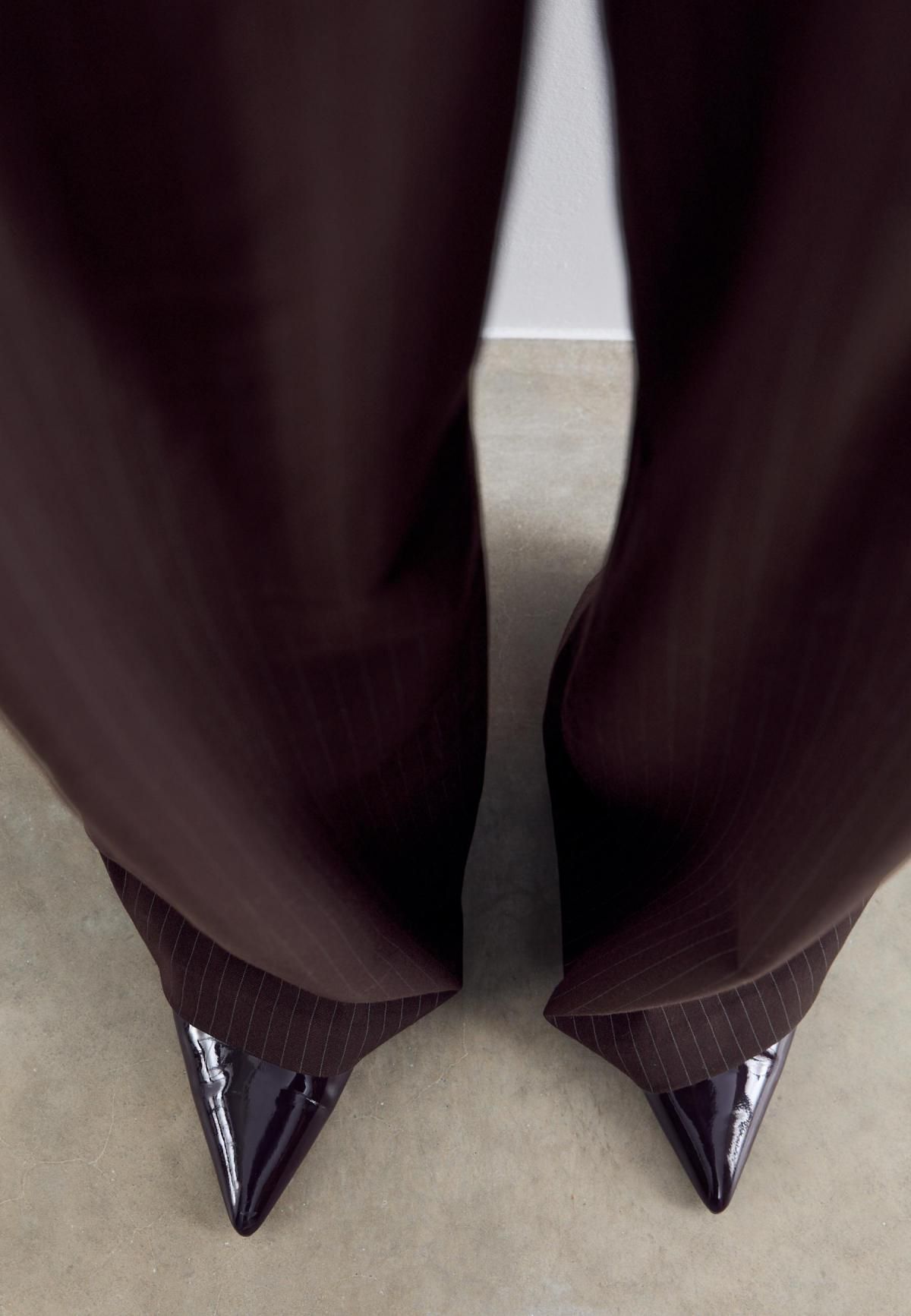 스트라디바리우스 테크니컬 와이드핏 포멀 슬랙스 팬츠 4591/488 PURPLE - 상세 이미지 2