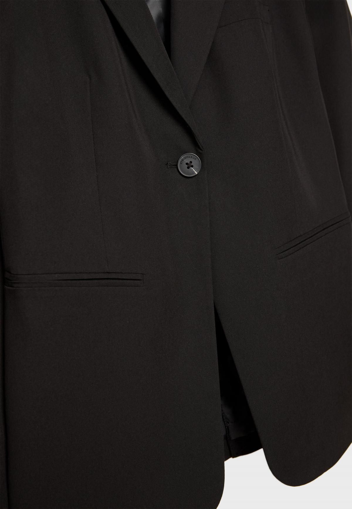 스트라디바리우스 테일러드 슬림핏 블랙 재킷 5945/531 BLACK - 상세 이미지 3