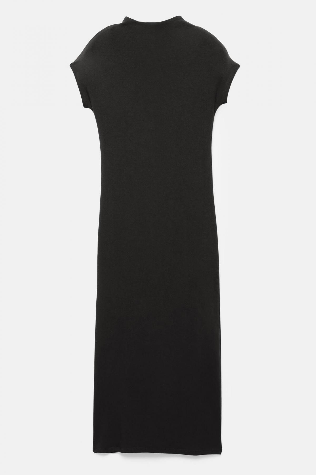 풀앤베어 베이직 하이넥 미디 원피스 7394/349 BLACK - 상품 이미지