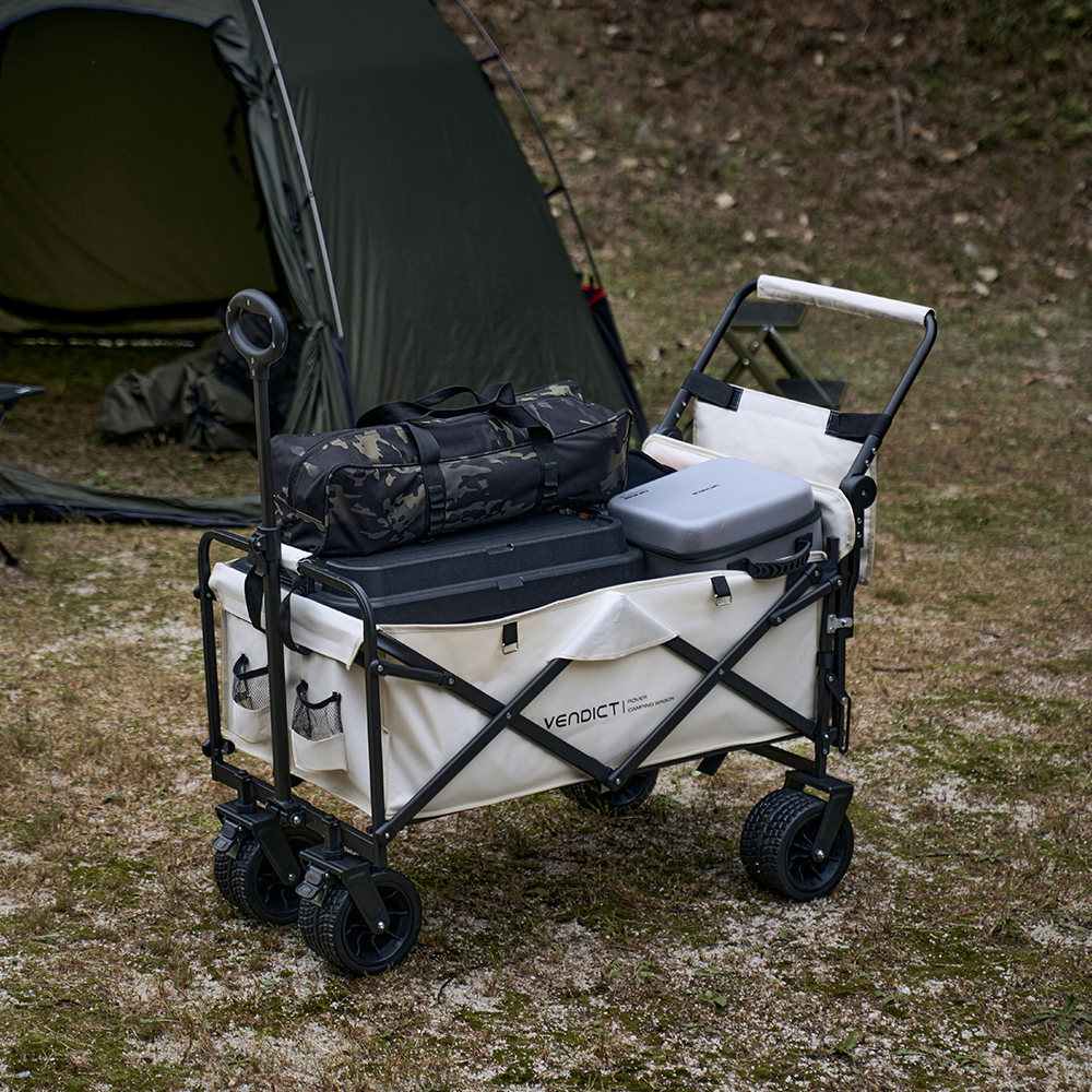 벤딕트 웨건 캠핑웨건 카트 접이식 캐리어 수레 외건 폴딩 대형 오픈형 로버 베이직패키지