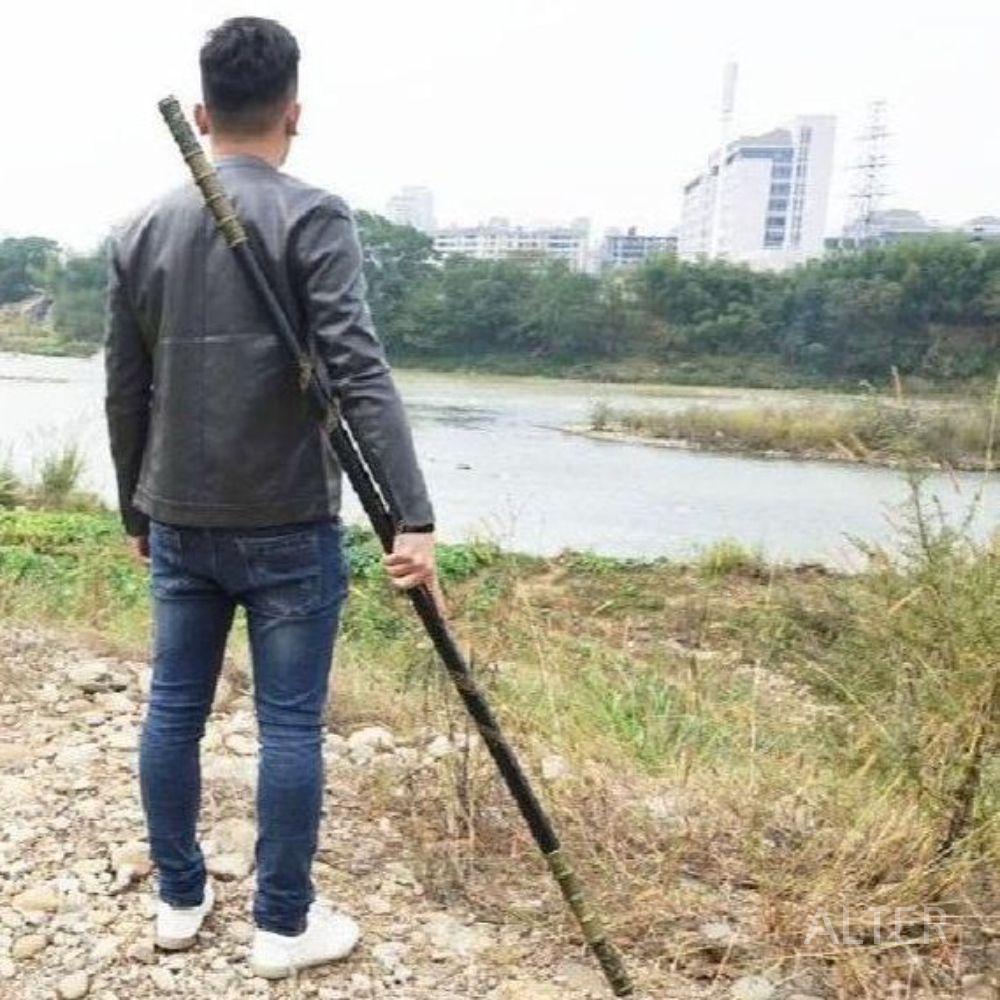 여의봉 무술봉 봉술 스트레칭 막대 연습 무술 장대 소림 블랙 - 상세 이미지 4