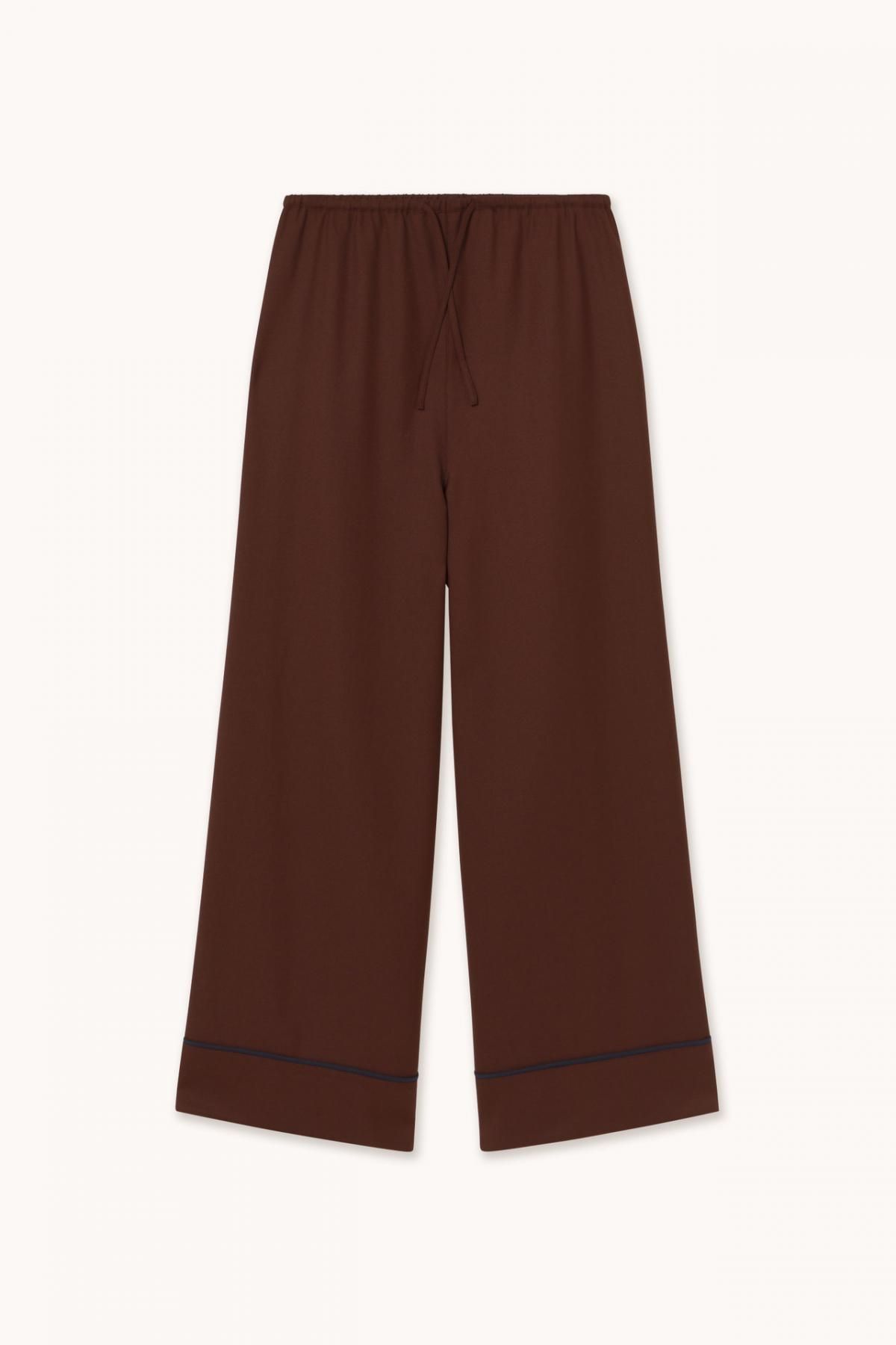 타이니코튼 브라운 캐주얼 울 와이드 팬츠 AW25-741S39 ONE COLOR - 상품 이미지