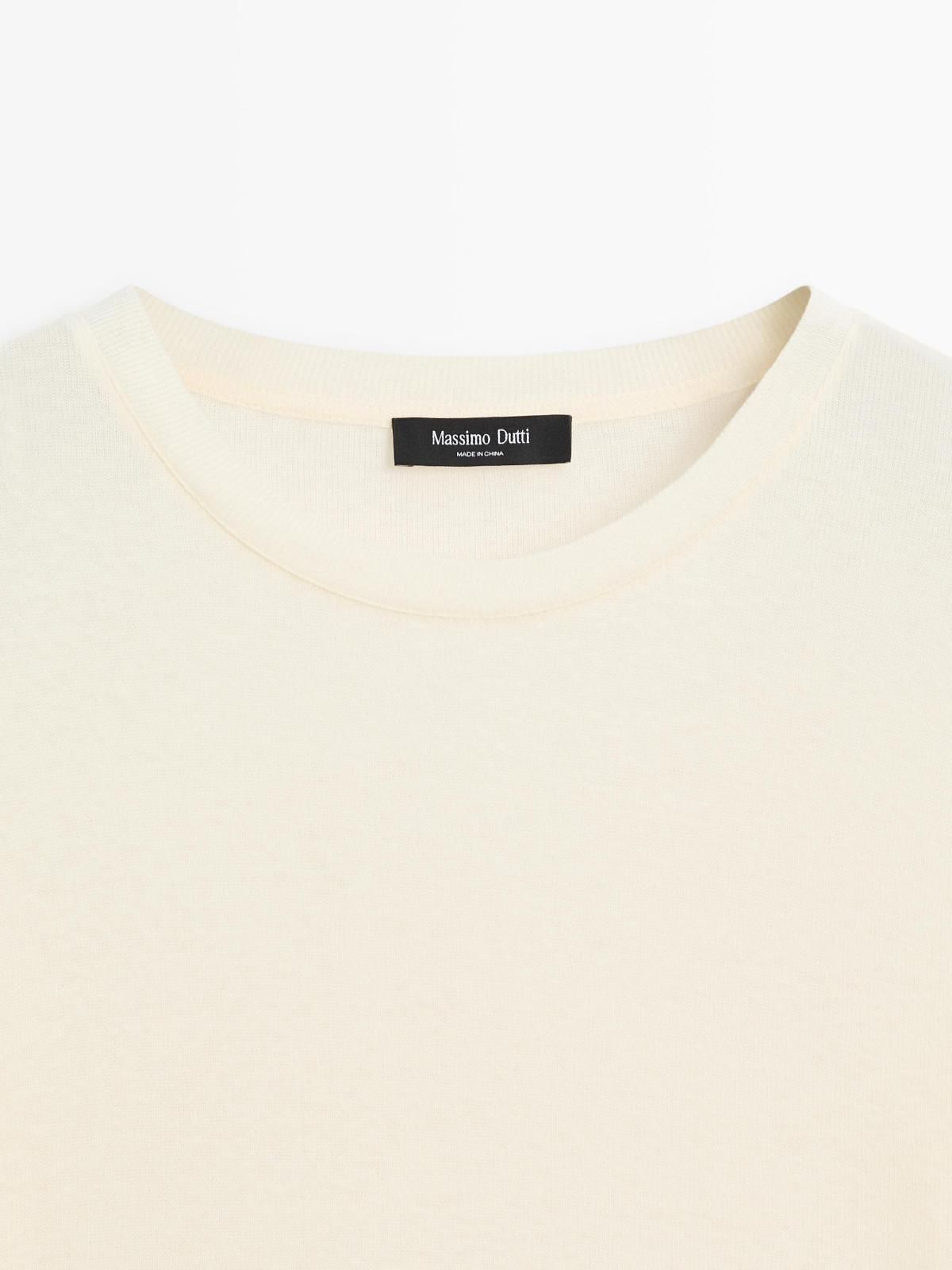 마시모두띠 베이직 루즈핏 코튼블렌드 반팔 티셔츠 6282/106 PALE YELLOW - 상세 이미지 5