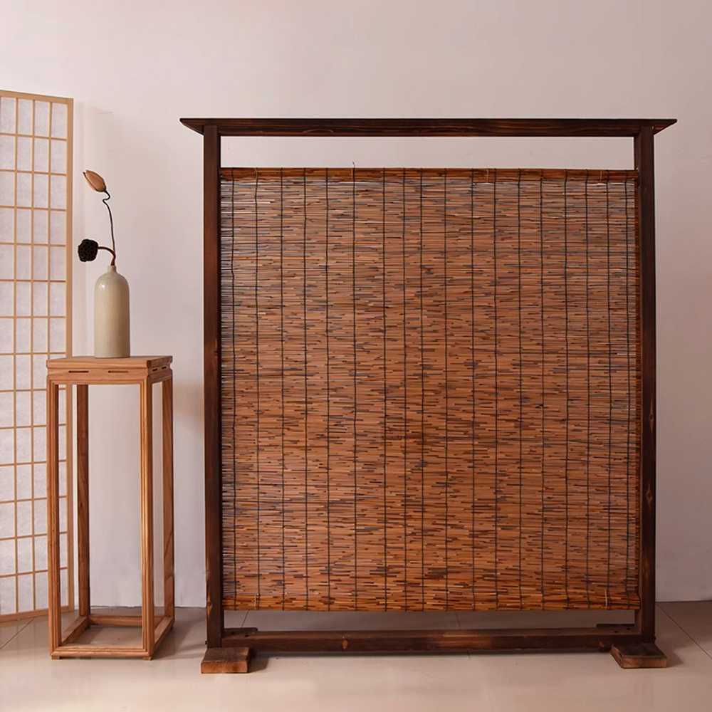한식집 파티션 전통 인테리어 공간 분리 원목 가림막 1.5m x 0.9m(탄화) - 상세 이미지 5