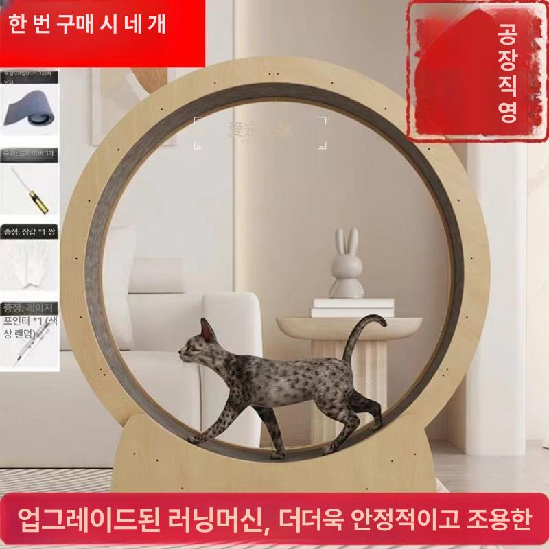 캣휠 런캣 캣스텝 운동기구 고양이 런닝머신 장난감 M 중간 5kg이하 진저옐로우 - 상세 이미지 3