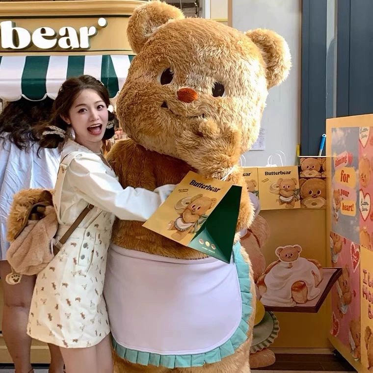 귀여운 곰인형탈 행사장 공연 개업식 옷 이벤트 곰인형 솜패딩 프리사이즈 158-175 - 상품 이미지