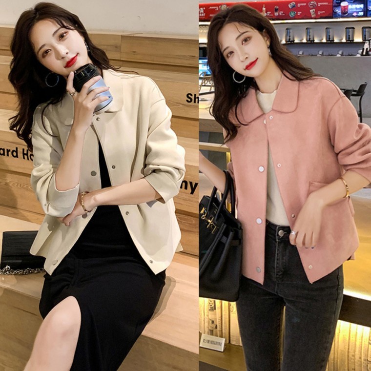 소프트 촉감 둥근카라쟈켓 - 메인 이미지